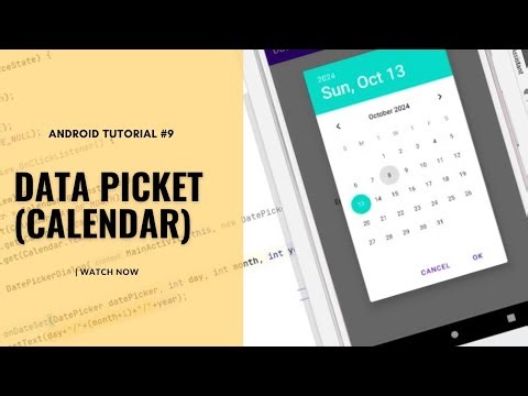 Android studio tutorial : Datapicker | Create a calendar-style date selector for user input