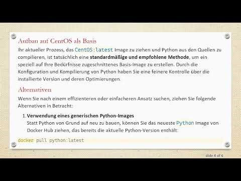Erstellung eines Python-Basis-Images auf CentOS