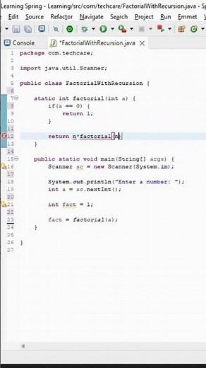 Factorial Of a Number using Recursion in Java | Java Development | Shashank Dubey