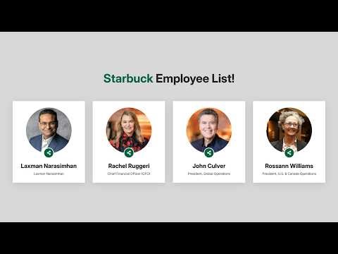 Starbucks Employee List with HTML CSS Bootstrap | HTML CSS Bootstrap Starbucks Employe‪@raselcoder‬
