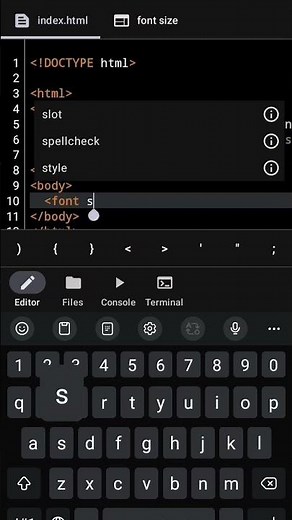how to change font size in HTML