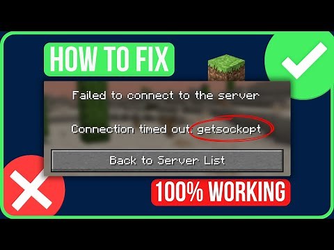 GETSOCKOPT MINECRAFT ERROR [FIXED] | Fix Minecraft Connection Timed Out Getsockopt
