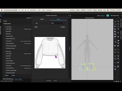Auto Pattern Drafting Tool from just an Image in CLO 2025
