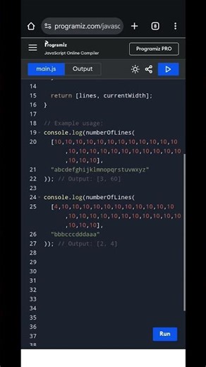 Number of Lines to Write String | JavaScript Coding Interview Problem Explained