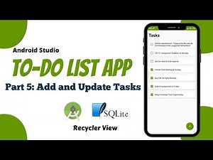 To Do List App Android Studio Tutorial | Part 5 - Add and Update Tasks | The Penguin Coders