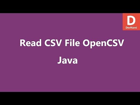 Read CSV File in Java OpenCSV