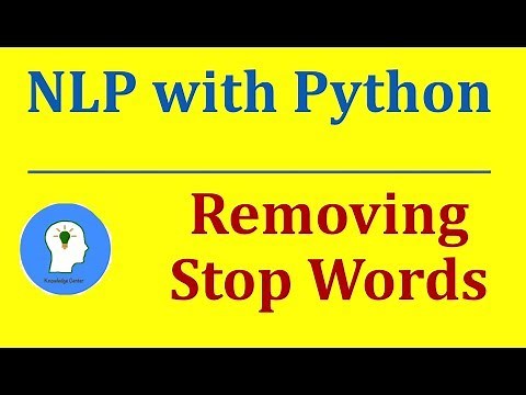 Removing stop words | Natural Language Processing with Python and NLTK