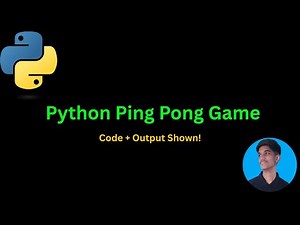 Create Pong Game in Python | Code + Output