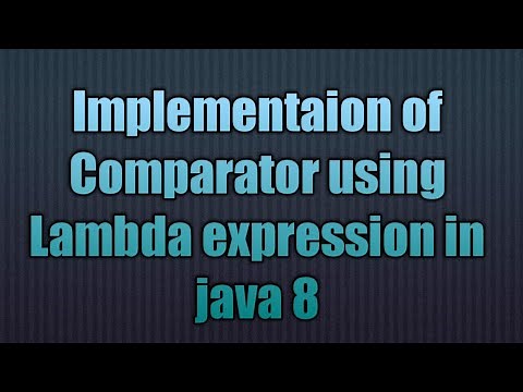 Implementaion of Comparator using lambda expression-java 8 | Java 8 Sorting with Lambdas