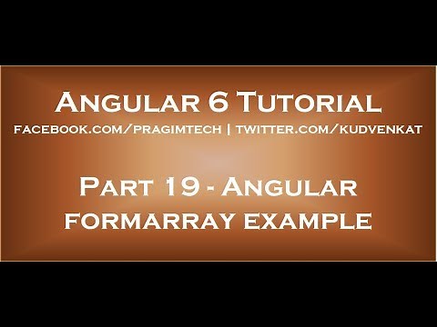 Angular formarray example