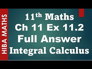 11th maths chapter 11 exercise 11.2 Integral Calculus tn syllabus hiba maths