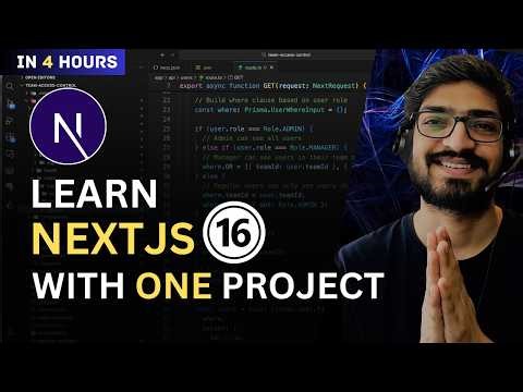Learn Next.js 16 with Project in 4 hours | Authentication, Authorization & RBAC Dashboards