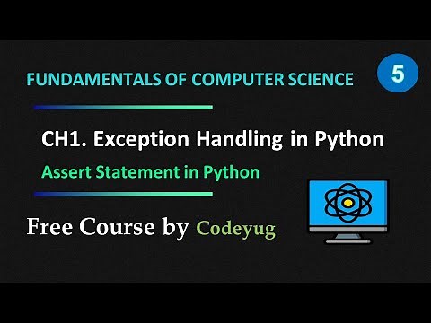 Computer Science 12th - 04 | Assert statement in python | Exception Handling in Python