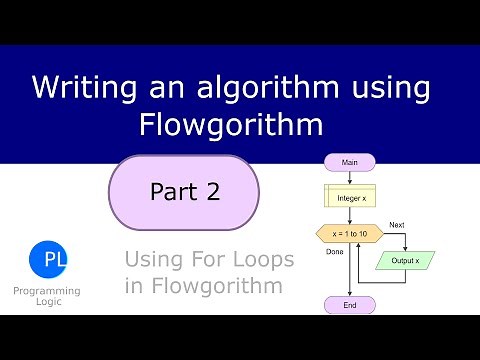 Writing and algorithm using Flowgorithm - Part 2 - For Loops