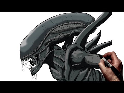How To Draw A Xenomorph | Step By Step | Alien