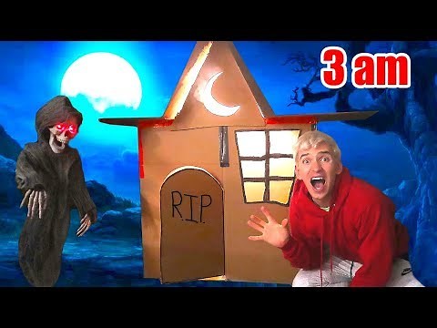 HAUNTED BOX FORT!! (3AM CHALLENGE) 👻 📦