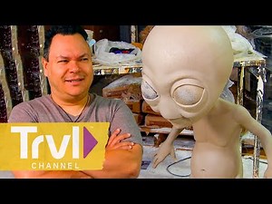 Convincing Jordu to Craft Another Cuter Roswell Alien﻿ | Making Monsters | Travel Channel