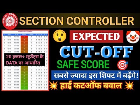 RRB SECTION CONTROLLER Cut Off 2025🔥 | SECTION CONTROLLER CBAT Expected Cut Off #RRB