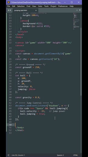 Create a Jumping Ball in HTML/CSS & JavaScript