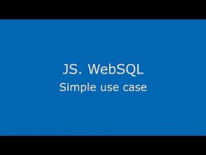 Web Sql javascript