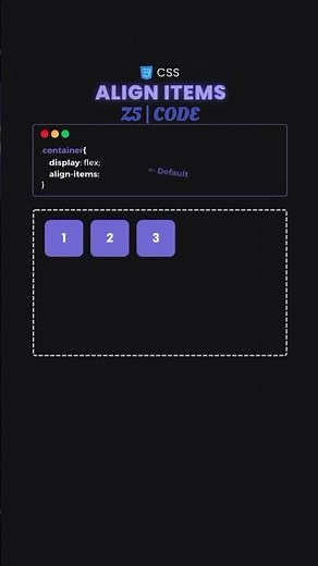 CSS align-items Explained Fast! (Flexbox Alignment Trick) #z5code #html #webdevelopment #webdesign