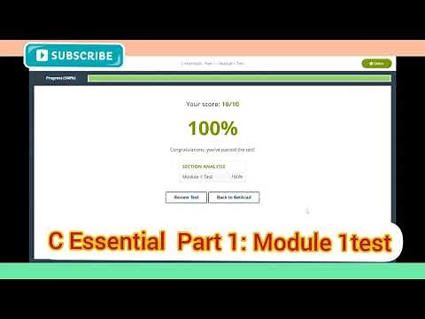 cisco programming essentials in c module 1 test answers|| C Essential part 1 module 1 test @Cisco