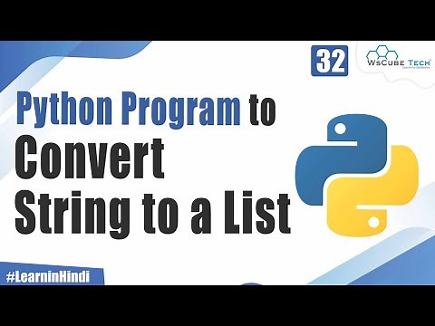 How to Convert String to List in Python Program | Python Tutorial