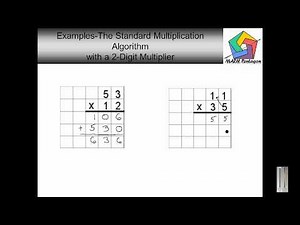 4th Grade The Standard Multiplication Algorithm with a 2 Digit Multiplier