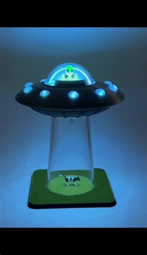 UFO Alien Abduction Silver LED Desk Lamp, Nightlight or Alien Decor. Unique Spaceship. Great Gift Idea! Free Shipping! - Etsy