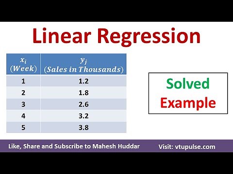 Linear Regression Algorithm – Solved Numerical Example in Machine Learning by Mahesh Huddar