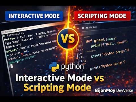 Python Interactive Mode vs Scripting Mode | Python Tutorial for Beginners