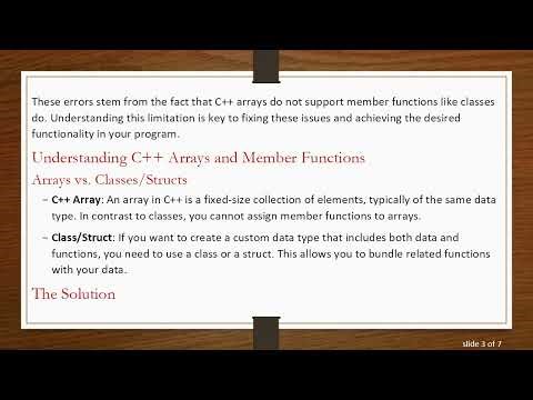 Solving Common C+ + Function Errors with Arrays