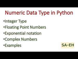 Numeric data type in Python | Data Types in Python | Python Tutorial | CBSE | integer |float|complex