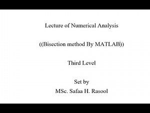 Bisection method By MATLAB