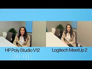 Poly Studio V12 および Logitech MeetUp 2 の製品比較（英語）