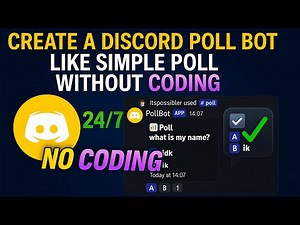 Create A Poll Discord Bot Like Simple Poll Without Coding - Free 24/7 Hours Online