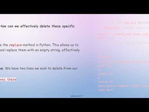 How to Delete Specific Lines from a String in Python