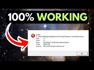 How To Fix Microsoft Jscript Compilation Error
