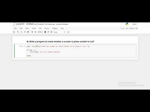 Prime Number in Python | Python Tutorial for Beginners | Jupyter Notebook