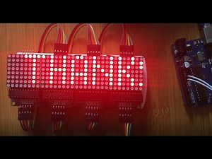 ARDUINO MAX7219 8x8 LED MATRIX SCROLLING TEXT