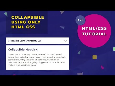 Collapsible/Dropdown Using Only HTML CSS | CSS Tutorial | Enhance Coding | SEO Friendly