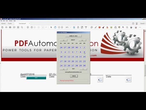 How To Insert A Popup Calendar/Date Picker into a PDF Form