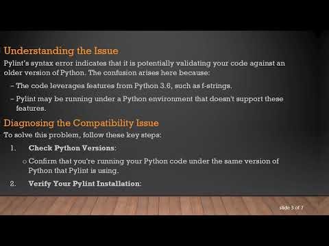 Resolving invalid syntax Errors in Pylint with Python Code
