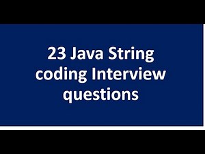 23 Java string coding interview questions | Learn With Krishna Sandeep