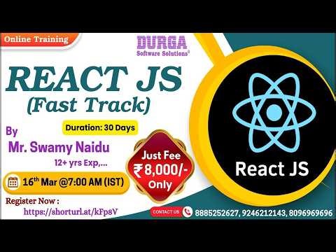 REACT JS (Fast Track) Online Training @ DURGASOFT