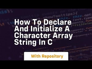 how to declare and initialize a character array string in c