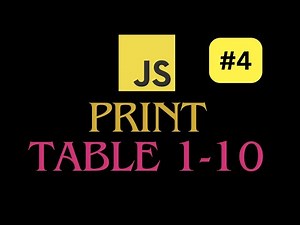 JavaScript: Print all Tables from 1 to 10