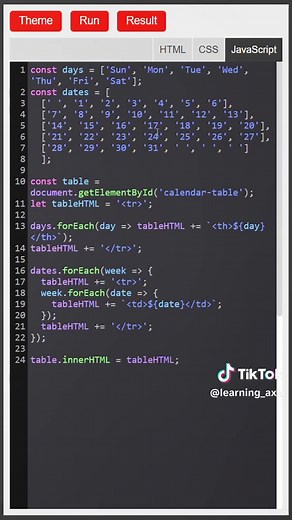 Calendar Design Tutorial Using HTML, CSS, and JavaScript