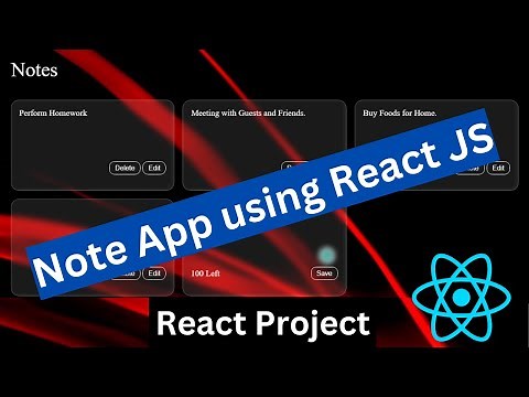 How to Build a Notes App with React and localStorage | React Beginner Project