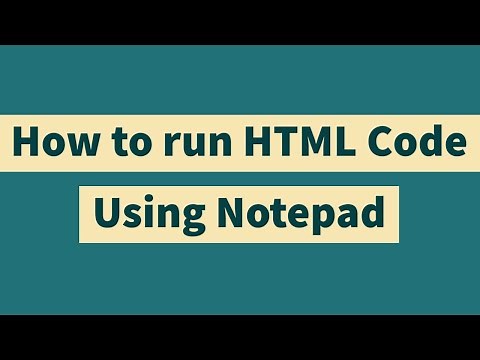 How to RUN Simple HTML Program Using Notepad